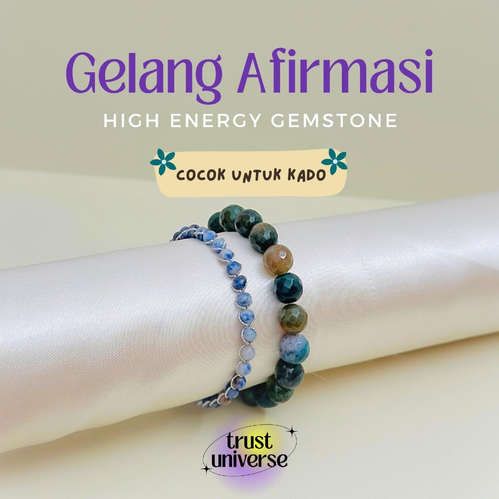 Gelang Gemstone Serut Asli