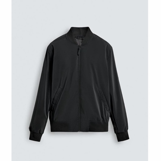Zara Technical Bomber Jacket black Original