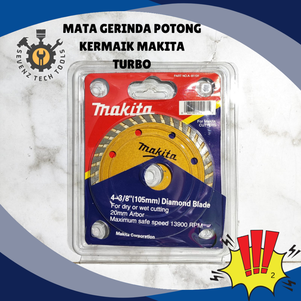 MAKITA TURBO MATA GERINDA POTONG KERAMIK TURBO 4" DIAMOND WHEEL MAKITA TURBO 4" POTONG GRANIT