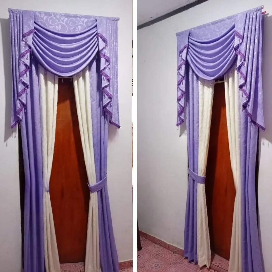 Gorden pintu kamar poni Gorden poni gelombang spanyol Jendela kamar Hordeng jendela aesthetic