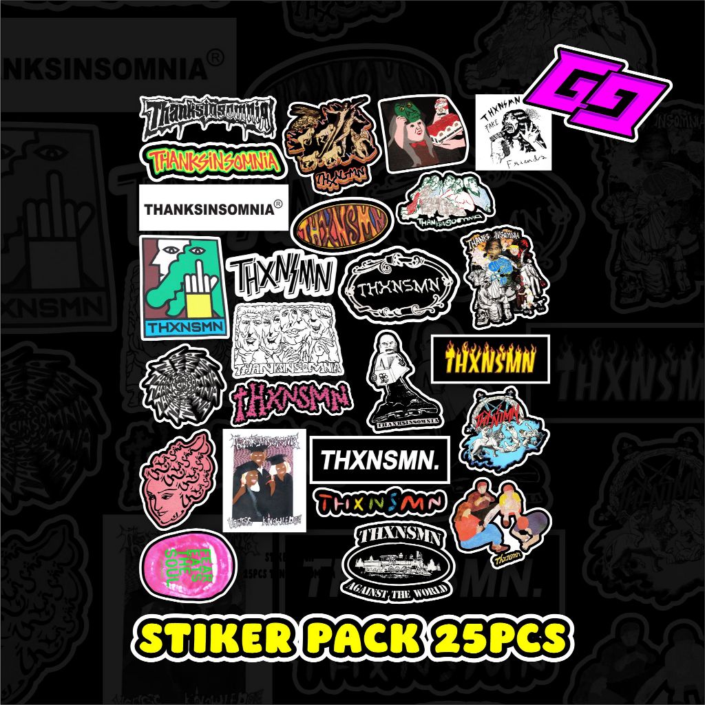 STIKER PACK THANKSINSOMNIA STIKER PACK 25PCS THXNSMN
