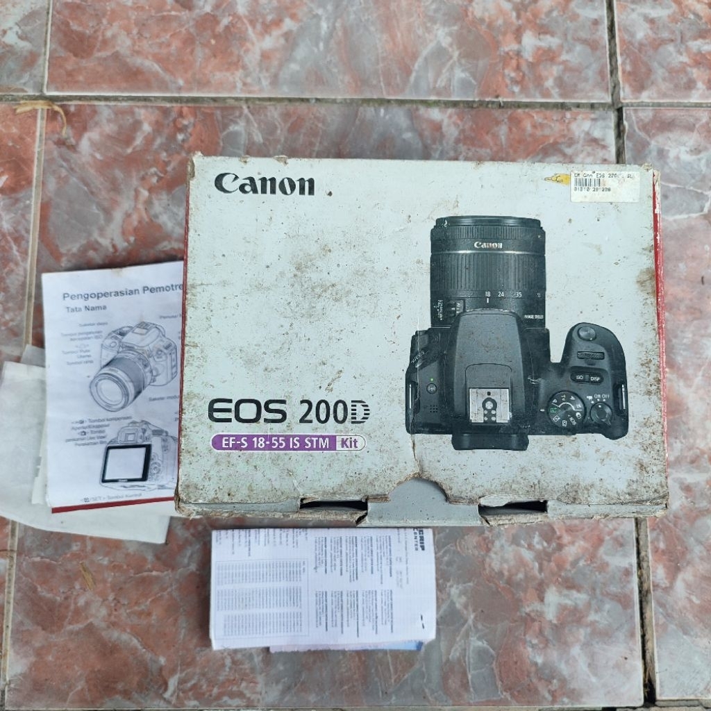 Box bok kardus dus kamera dslr canon eos 200d 200 d mark 1 original