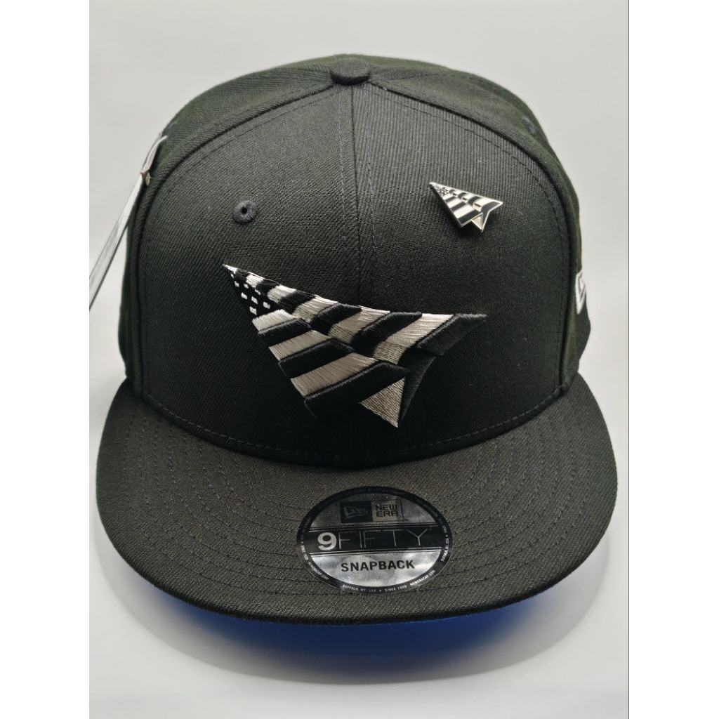 Topi New Era original x Paper Planes under visor suede blue 9Fifty