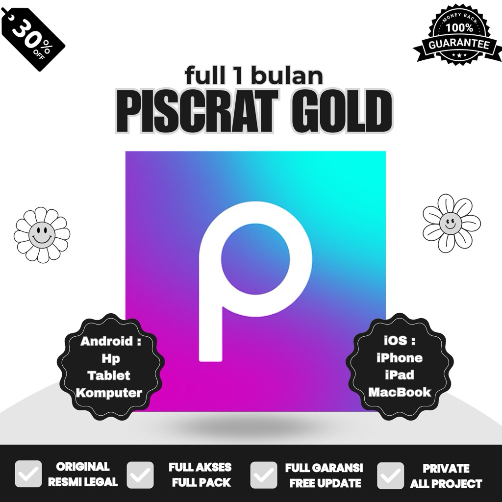 Picsart Pro Gold Premium 1 Bulan Full Pack Full Garansi Resmi Legal iOS Dan Android Hp iPhone iPad M