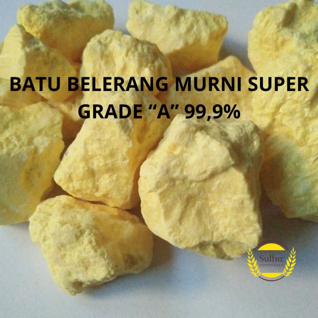 SUPER PREMIUM  BELERANG MURNI SULFUR GUNUNG, SULFUR BATUAN, PABRIK BELERANG MURNI, OBAT KULIT BELERA