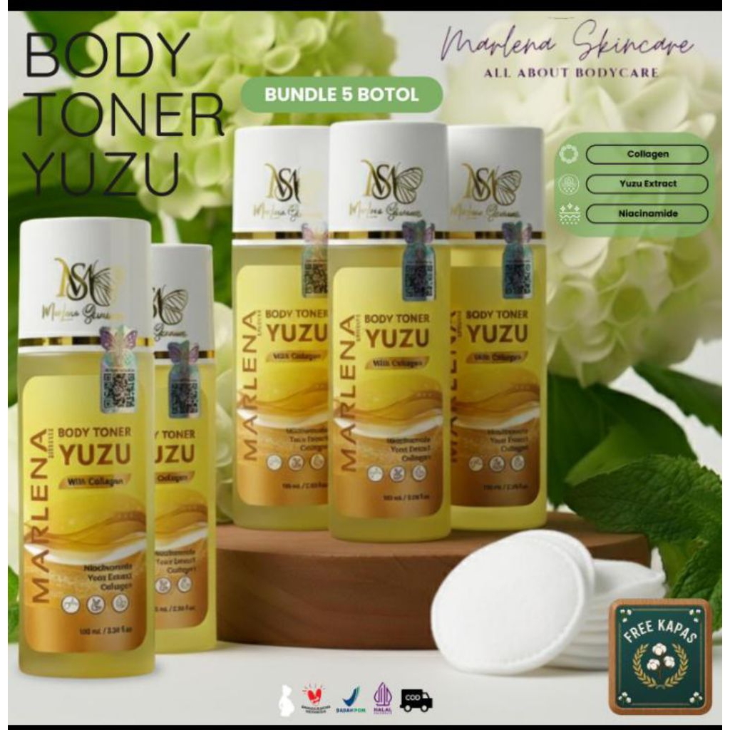 PAKET USHA 5 PCS TONER LIME YUZU COLLAGEN PLATINUM COLLAGEN