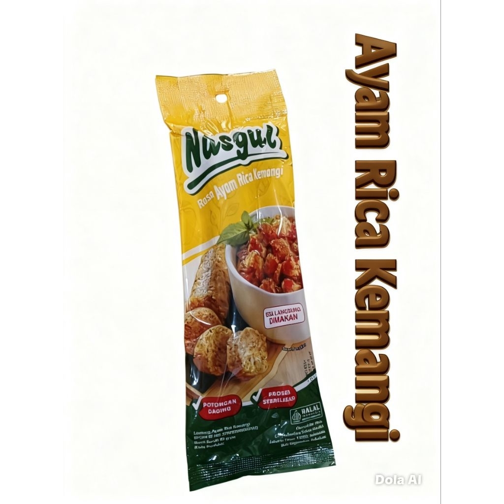 Nasgul Ayam Rica Kemangi /Nasgul ayam rica kemangi siap santap 1pcs
