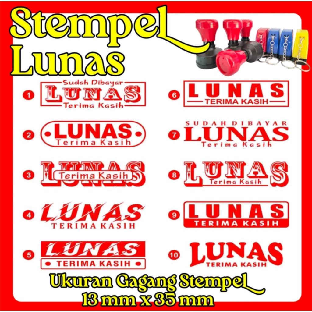 Stempel Lunas, stempel Custom, Stempel Lunas mini