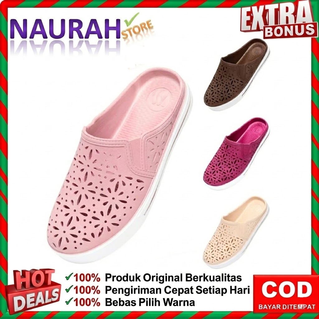 Sendal Slop Yumeida LD 8031 Sandal Slip On Wanita Original Jelly Rubber Karet Anti Slip