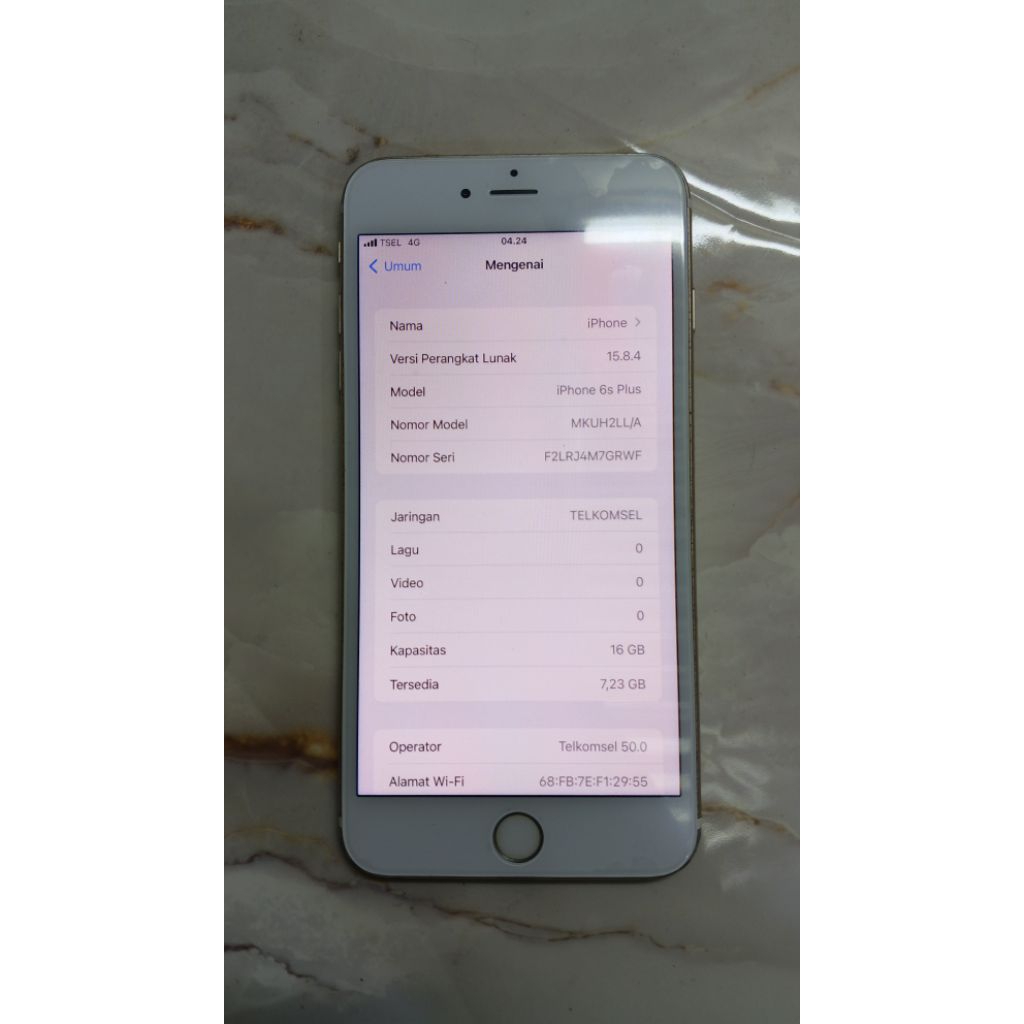 iPhone 6s Plus Gold Second 16GB Normal Sinyal On