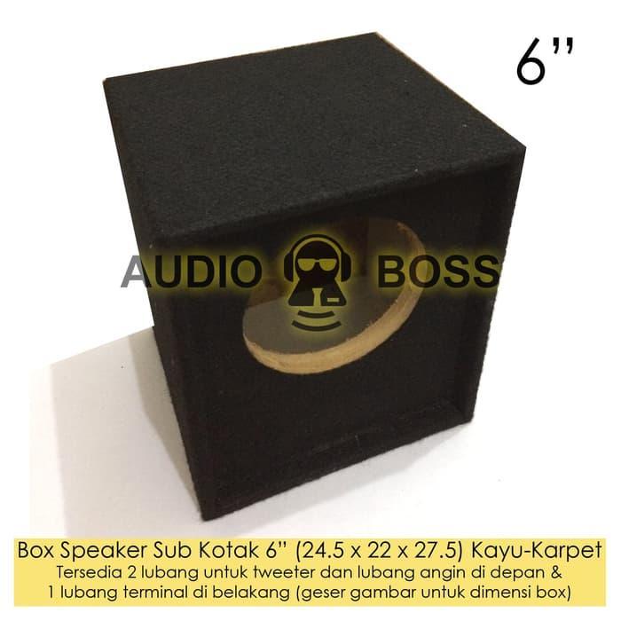 Paket box Boks Speaker Salon sub kotak 6" 6 in lubang angin terminal