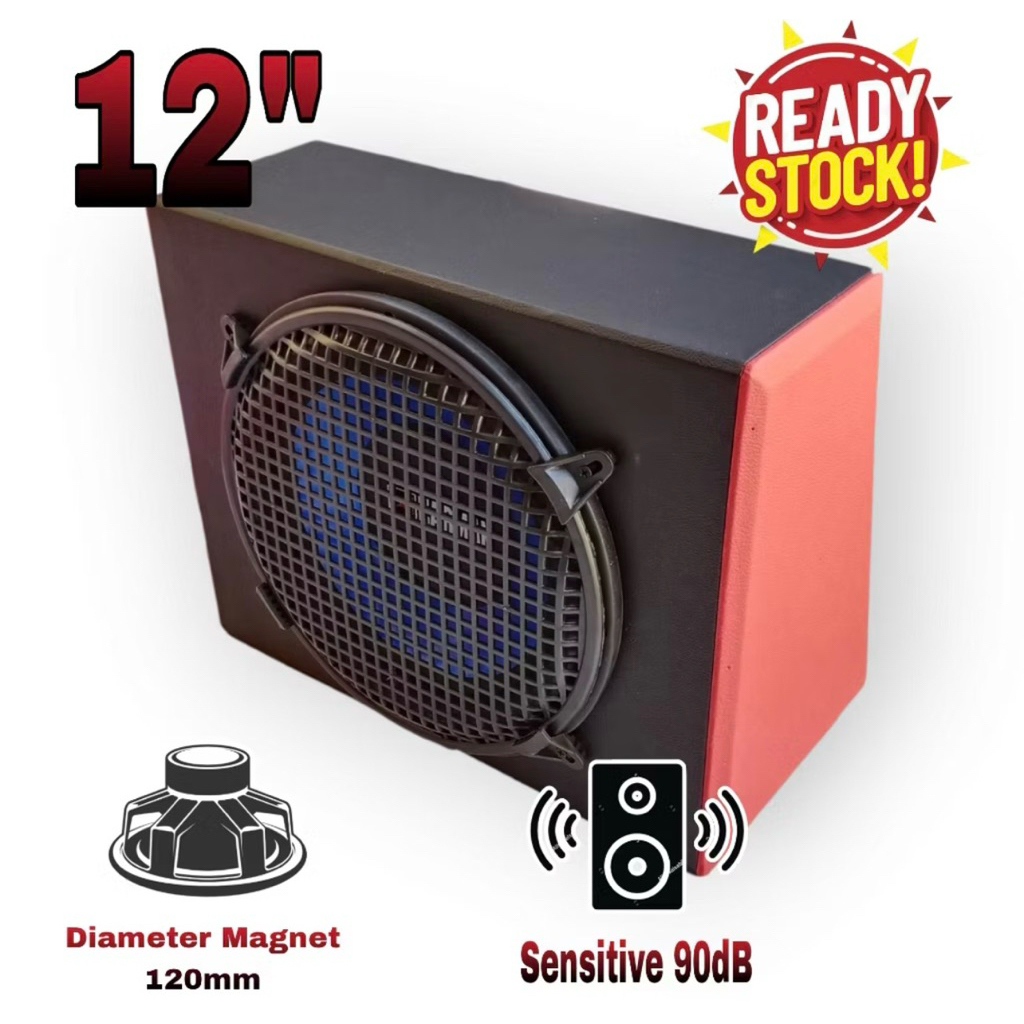 Paket Combo Speaker Subwoofer 12 Inch CARMAN CM 1278 Plus Box 12 Inch Dan Tutup variasi mobil