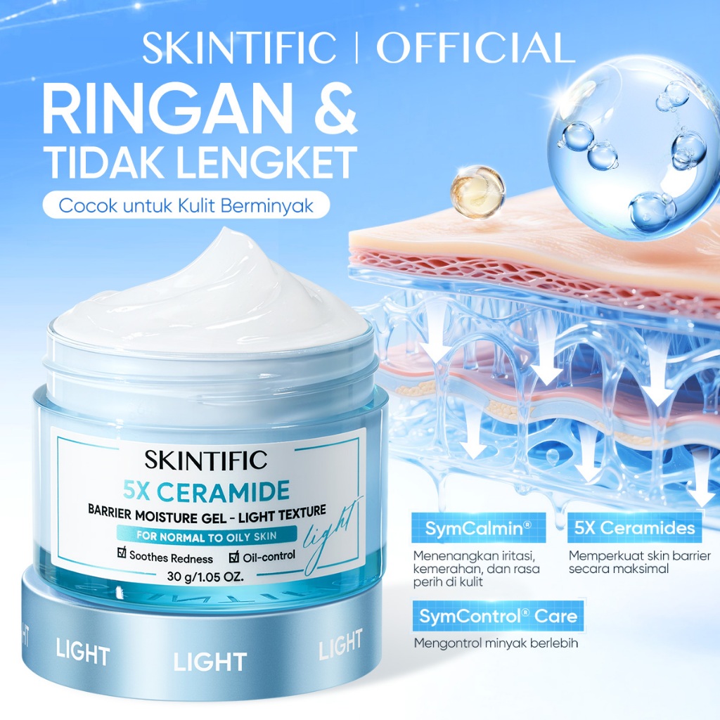 [NEW LAUNCH]SKINTIFIC - 5X Ceramide Barrier Moisture Gel - Light Texture|Oil control moisturiser gel