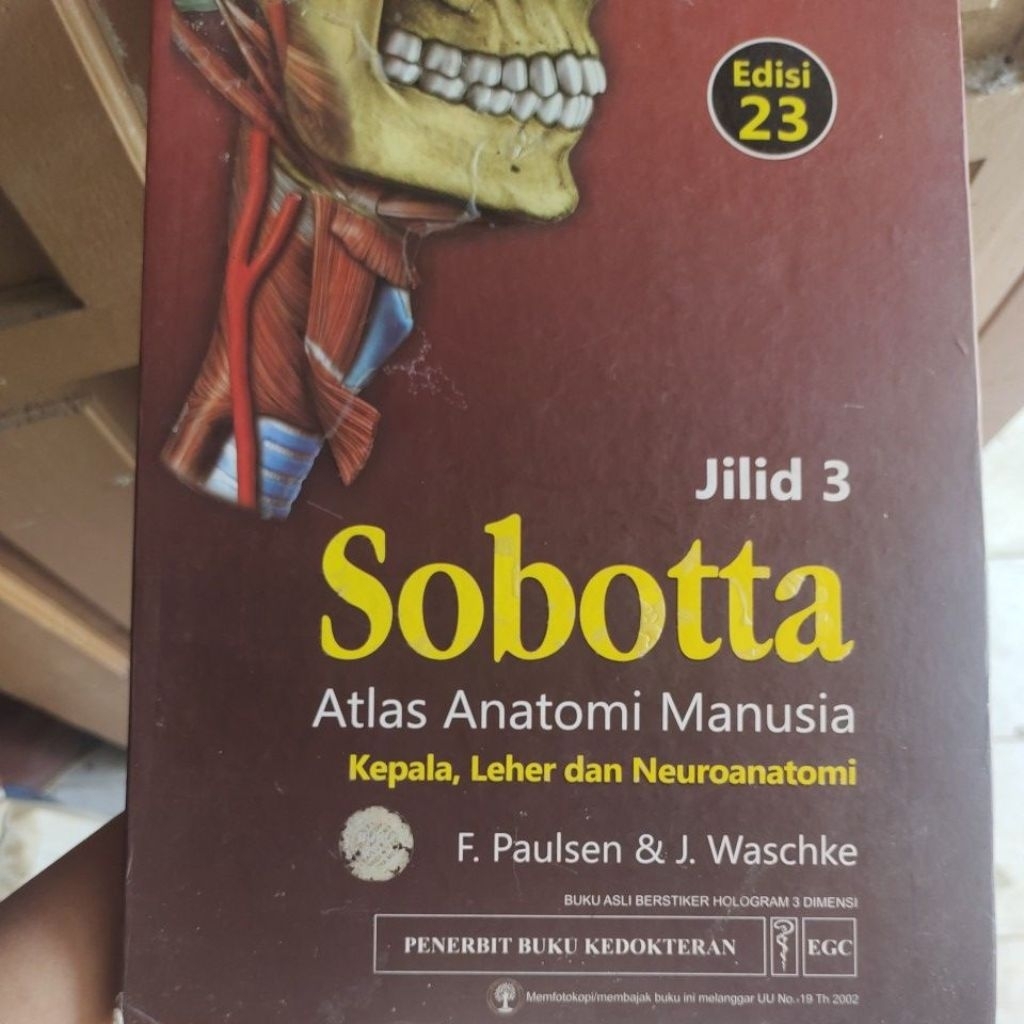 (Preloved) Buku Sobotta Atlas Anatomi Manusia Kepala, Leher dan Neuroanatomi