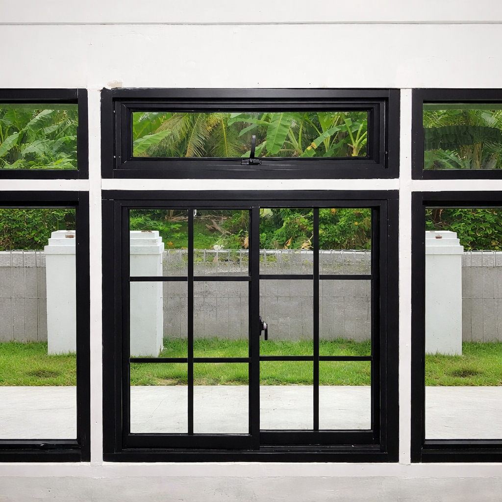 Jendela Aluminium Sliding Minimalis Kusen Aluminium Jendela Geser Modern Custom