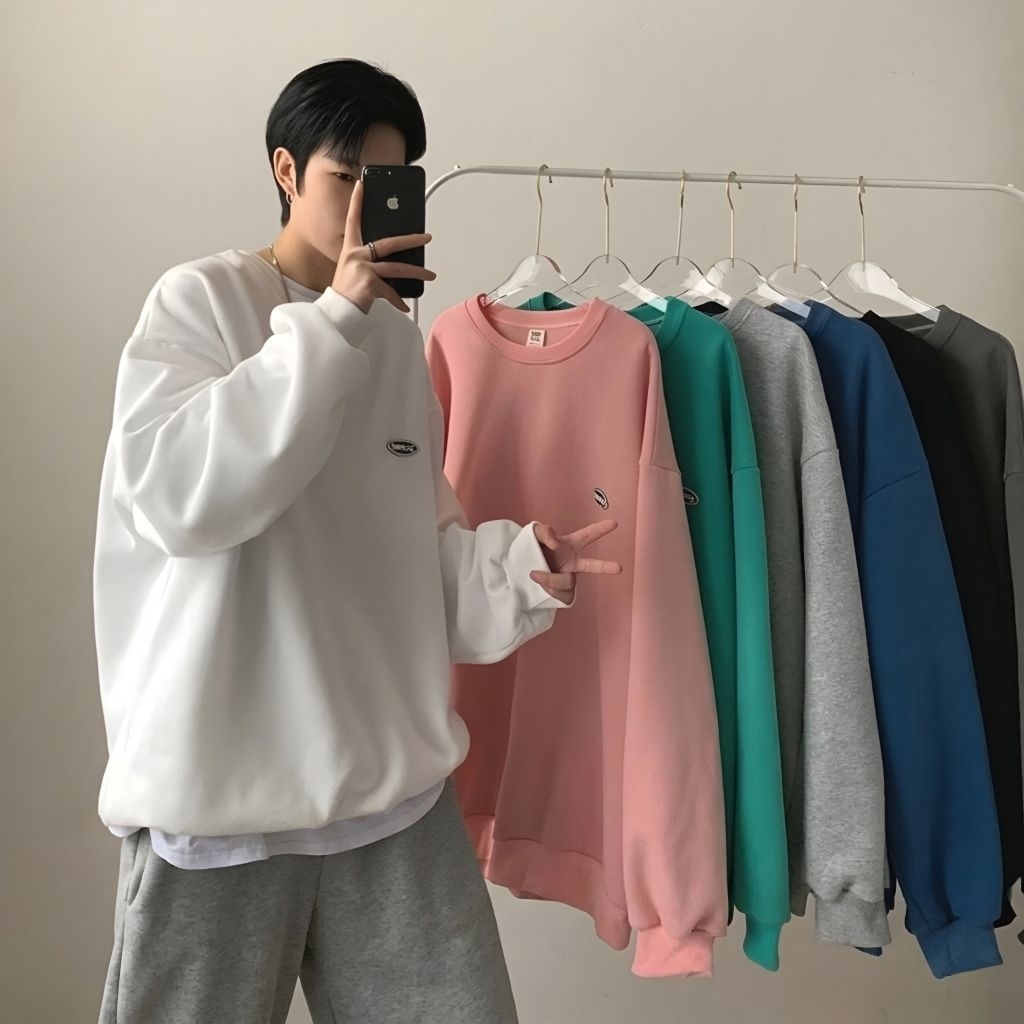 Jaketin Aja S - XXXXXL(6XL) Sweater SIMPLE CHIC BIG SIZE M L XL 2XL 3XL 4XL 5XL 6L Jacket Sweatshirt
