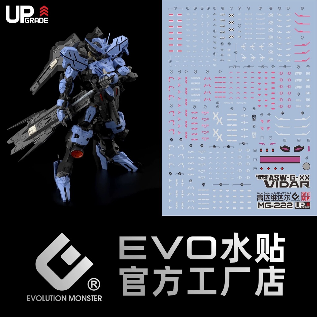 Waterslide Decal EVO MG Gundam Vidar