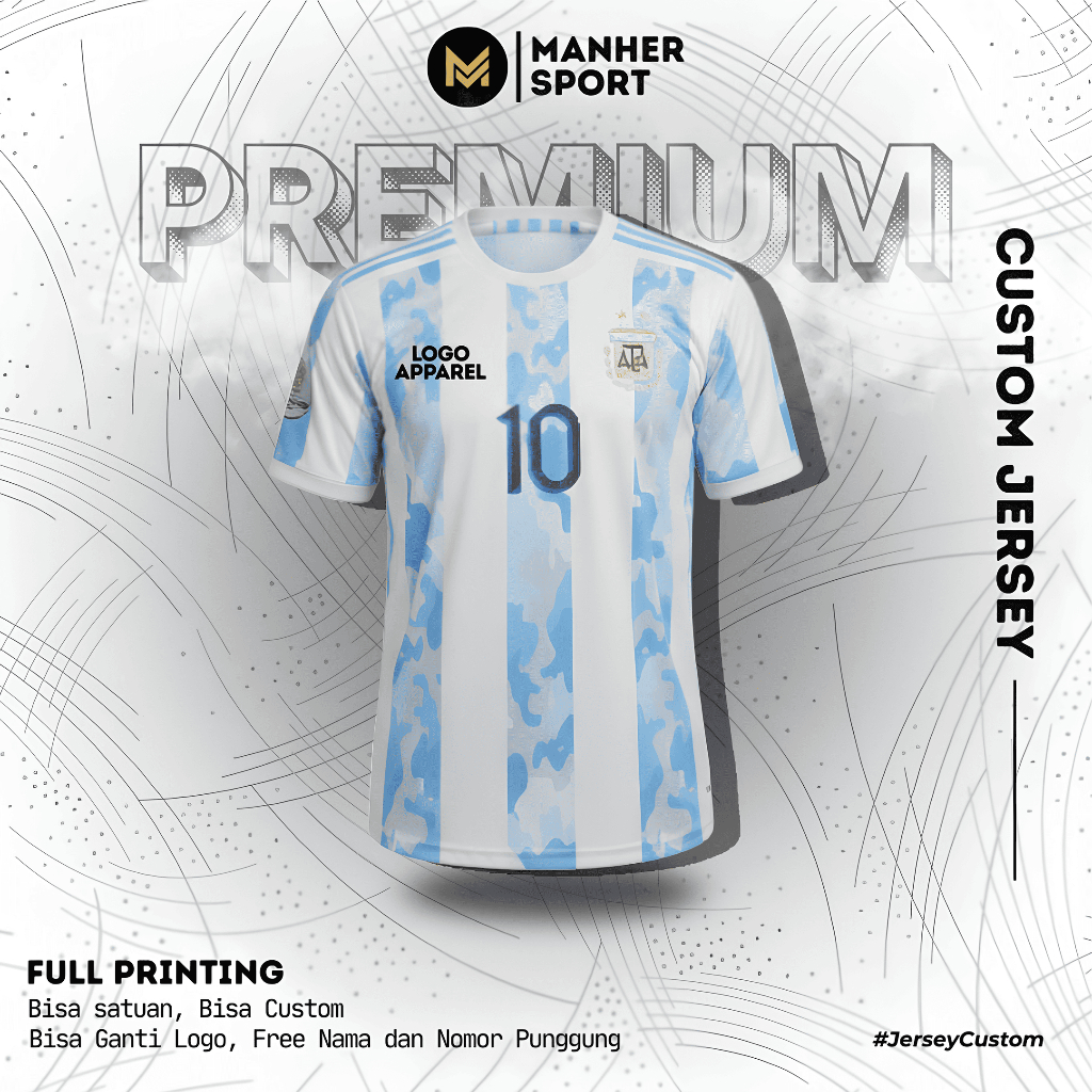 Jersey Argentina Copa Amerika 2021 Full Printing