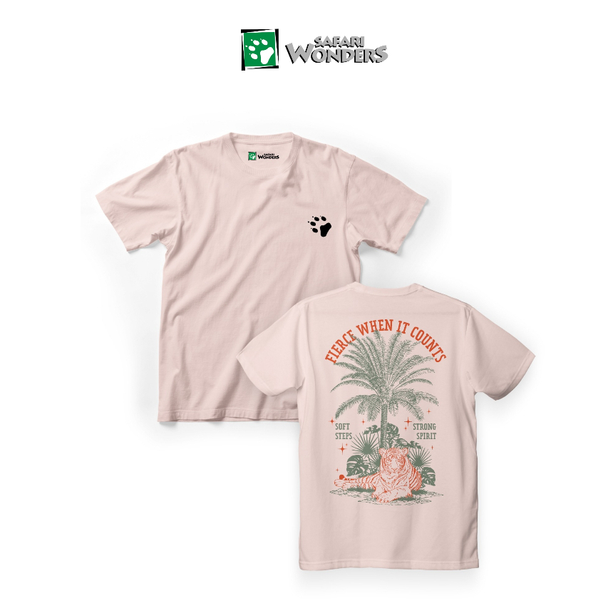 SAFARI WONDERS -Rosepink Tiger T-Shirt - Official Merchandise Taman Safari Indonesia