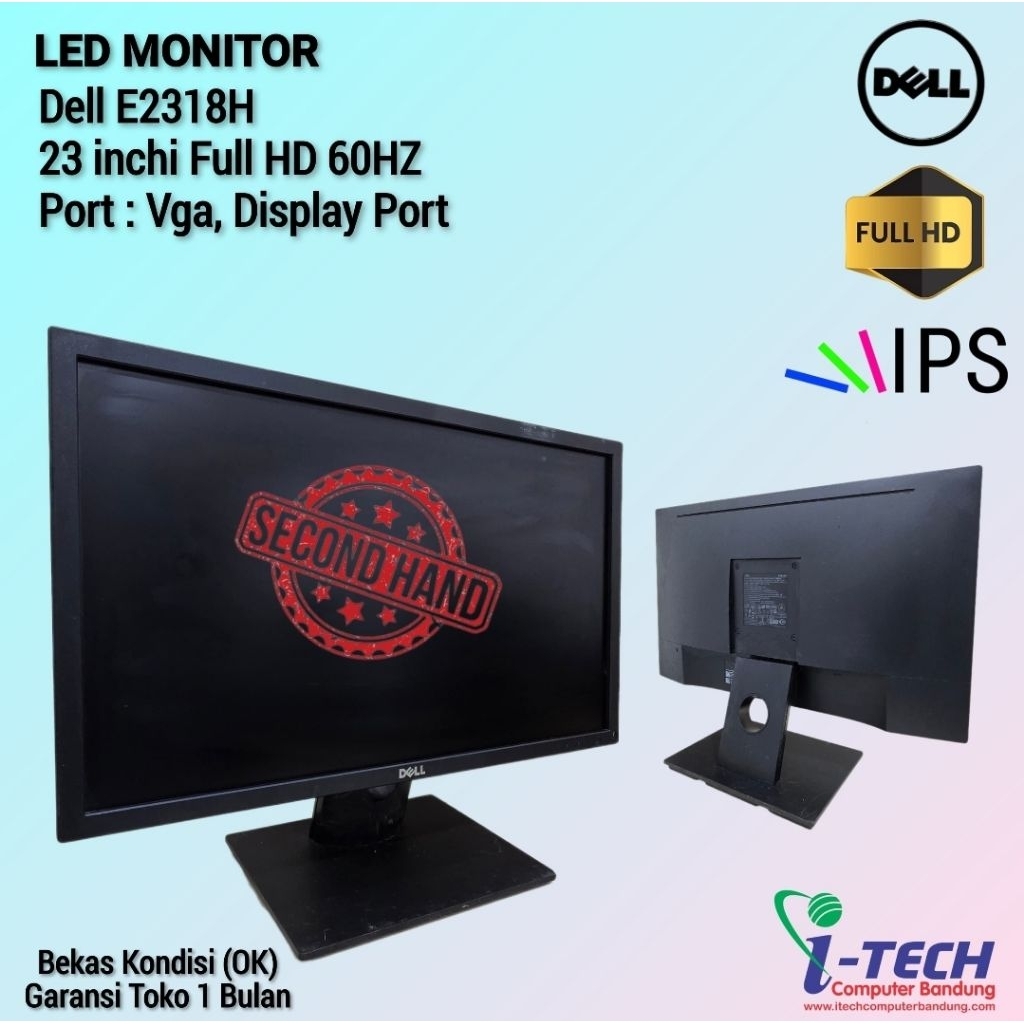 MONITOR DELL E2318H 23INCH IPS FHD | MONITOR DELL E2016H 20 INCH IPS HD
