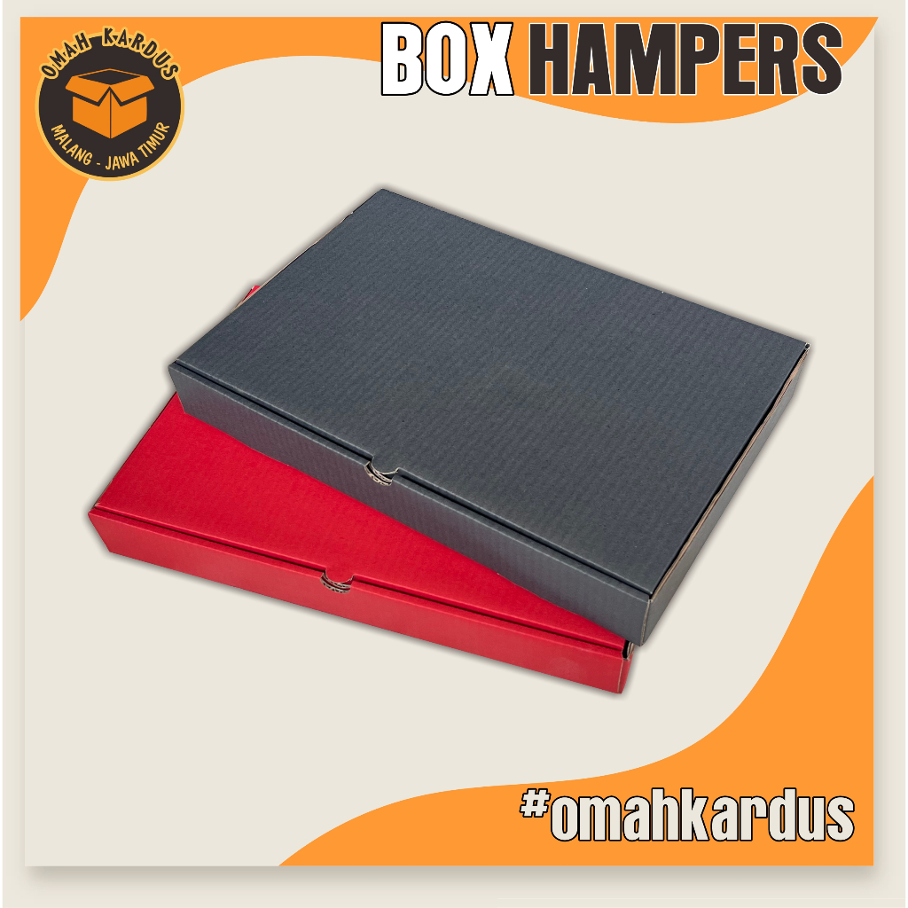 Kardus  kue kering isi 6 toples 38x25x5 cm Full POLOS | | Box DieCut | Box kuker | parcel Lebaran | 