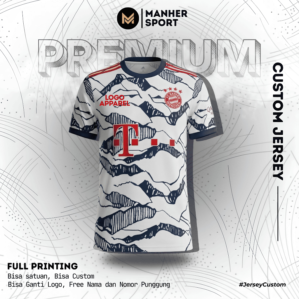 Jersey Bayern Munchen Third 3RD 2021 2022 Full Printing