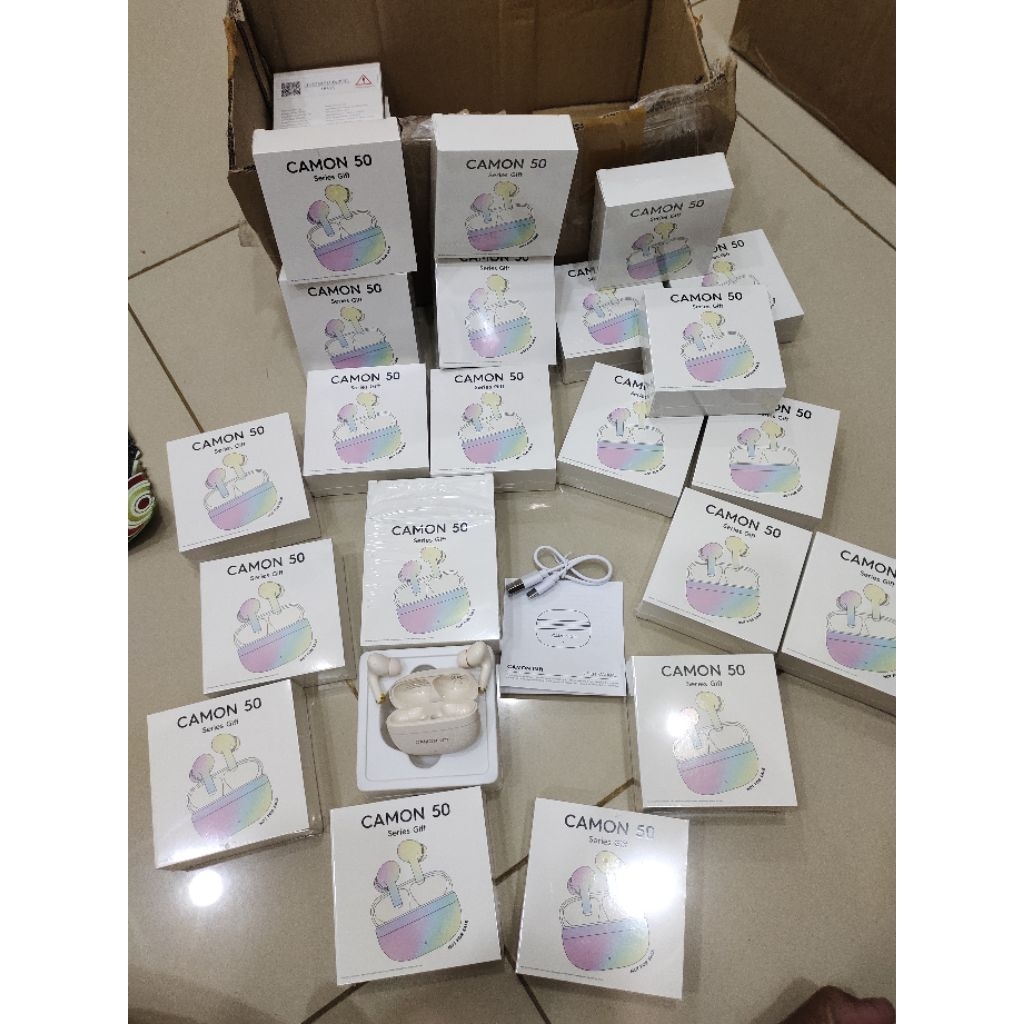 FOOMEE Earphone Wireless PA20 TWS FOOMEE FT116 FOOMEE YL90 CAMON 50 TECNO ORIGINAL