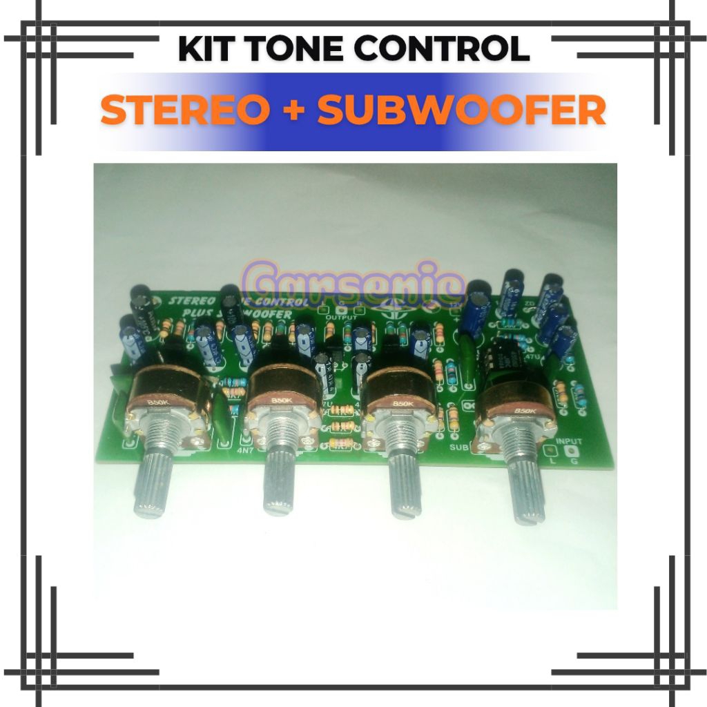 kit stereo tone control + subwoofer dc 12 volt