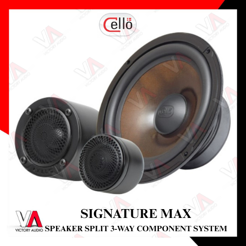 Speaker Set Split 3-Way Component System CELLO Signature MAX Midbass + Midrange + Tweeter Original -