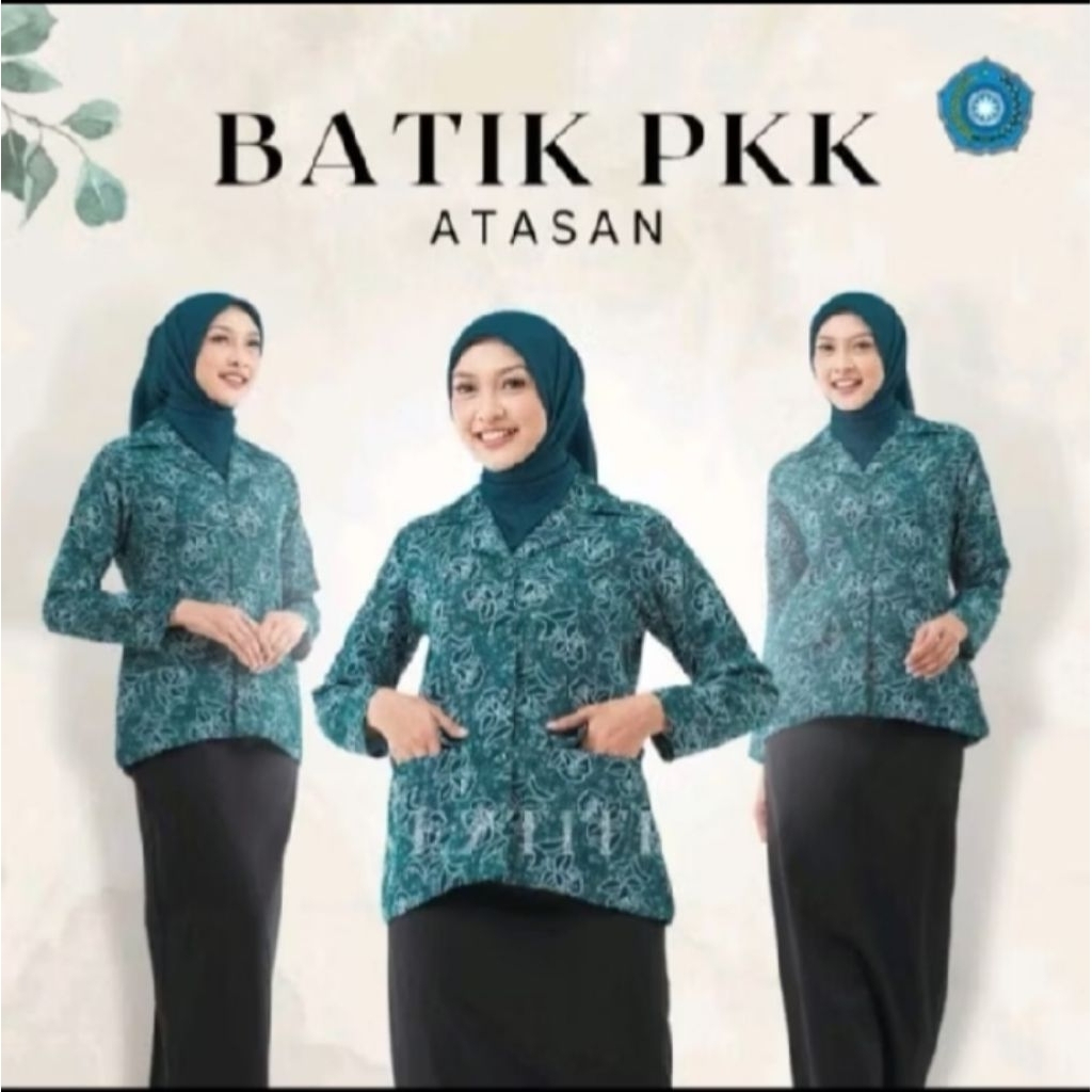 seragam batik pkk pria & wanita lapis furing/seragam pkk nasional hijau toska/seragam pkk nasional t