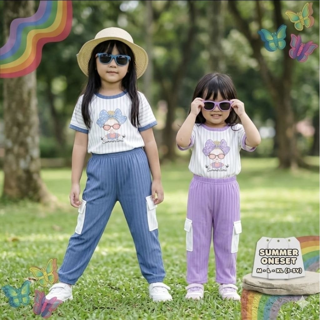 STELAN ANAK PEREMPUAN SUMMER ONE SET