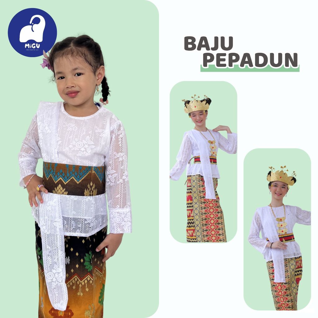 MIGU BAJU ADAT PAPADUN KEBAYA ADAT LAMPUNG LENGKAP HIASANNYA