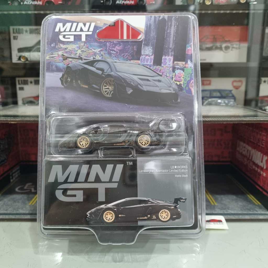 Mini GT 1087 LB Works Lamborghini Aventador Limited Edition Matte Black Blister
