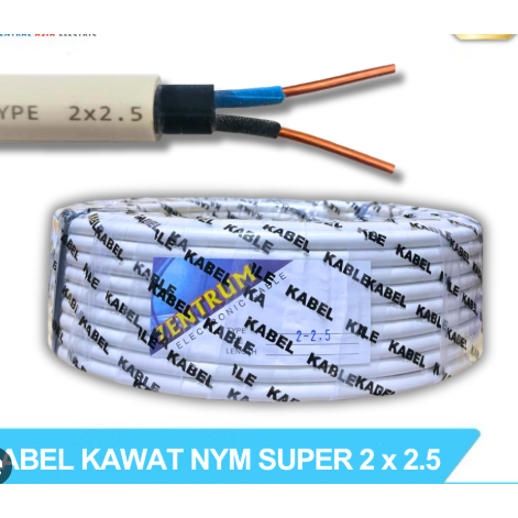 Kabel Listrik Audio Speaker Power Serabut 2 x 0.75 / Kawat NYM 2 x 1.5mm 2.5mm Murah