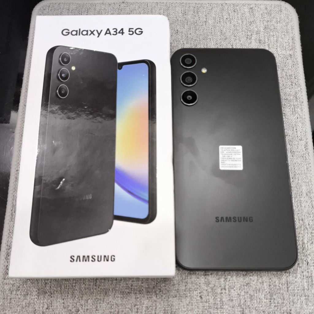 Handphone second bekas Samsung A34 5G Fullset Original Sein