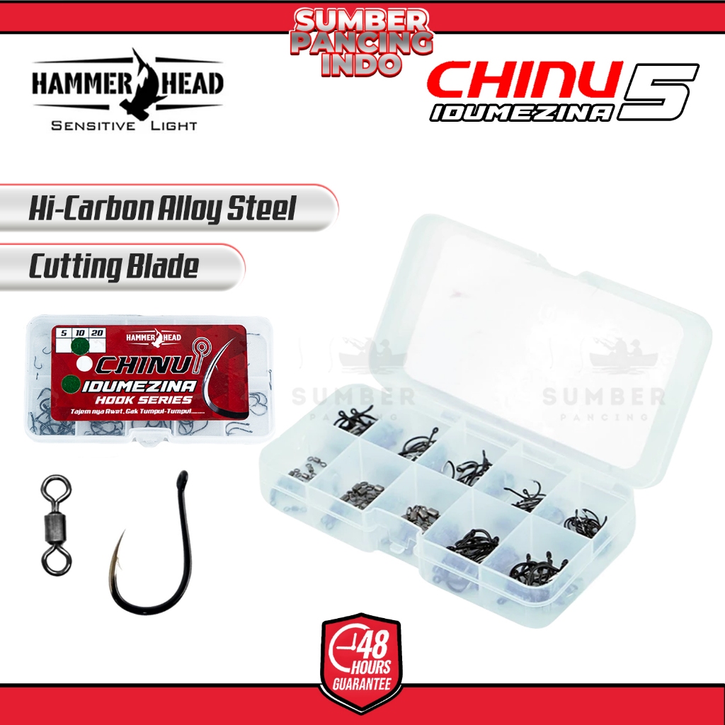 HAMMER HEAD Set Kail Super Lengkap ( SK5 ) Kail Pancing Aneka Ukuran Bahan Baja Karbon Set Japan Mat
