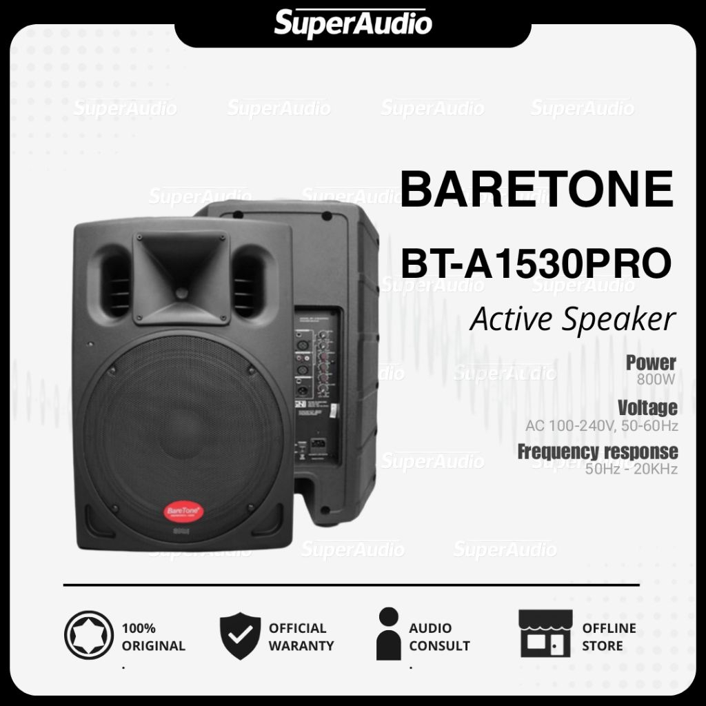 Baretone BT-A1530PRO Speaker Aktif 15 Inch (1 Set)