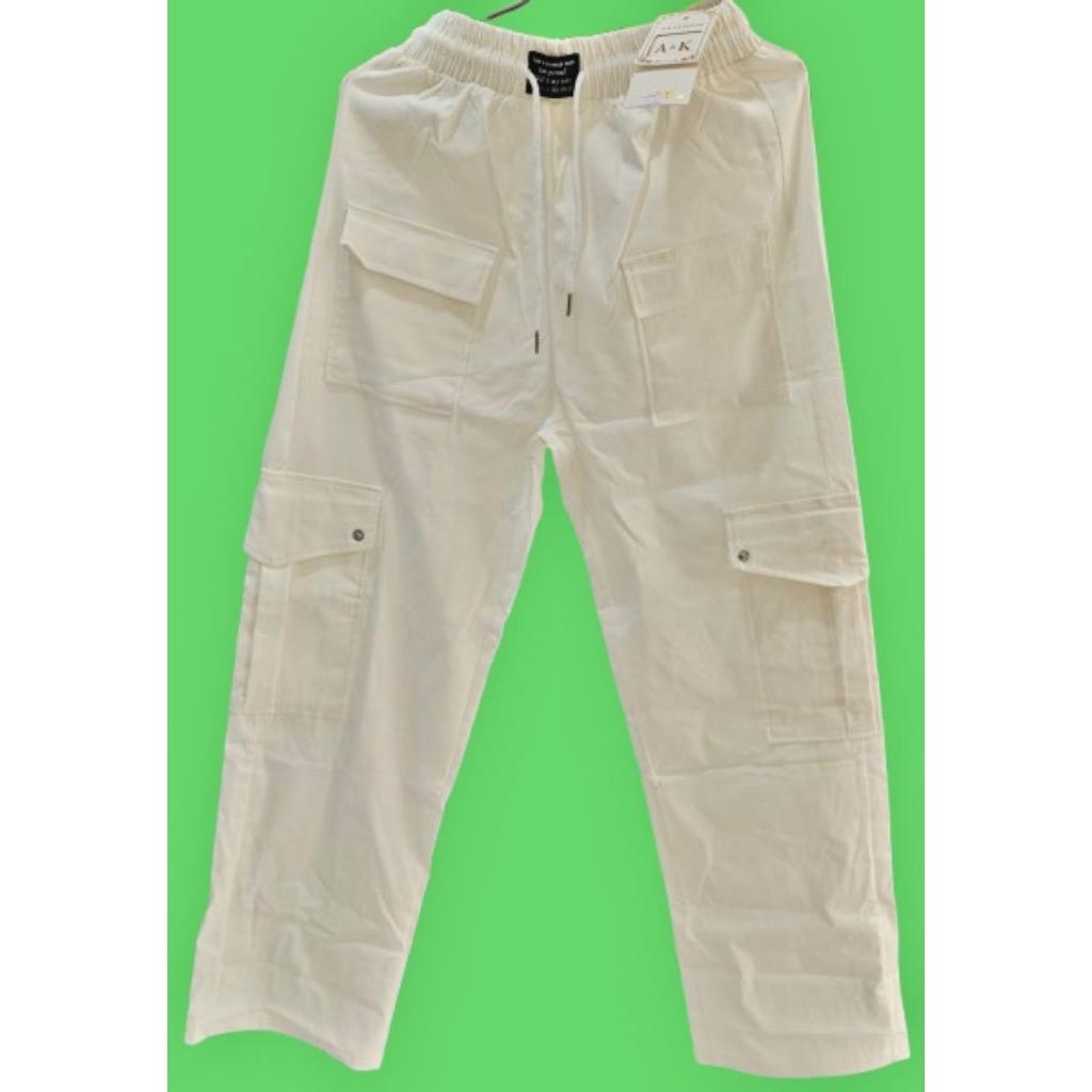 Celana AK Cargo Putih Bangkok A&K FASHION