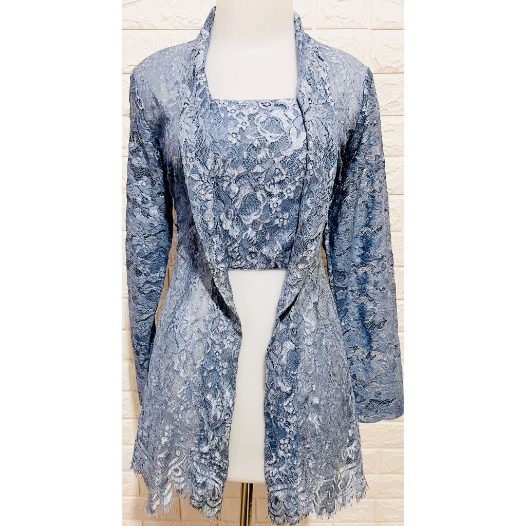 KEBAYA KUTUBARU BRUKAT ICE BLUE