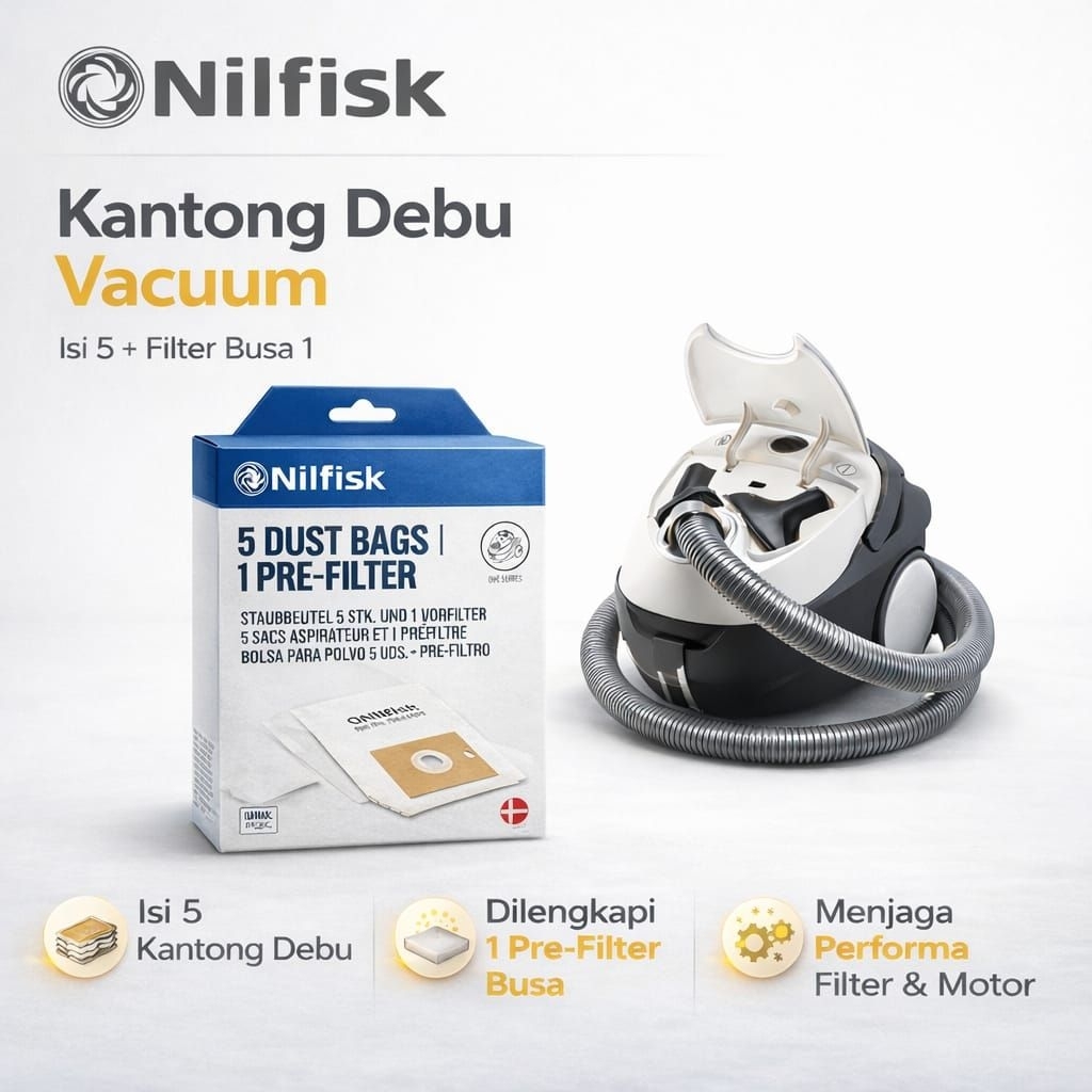 KANTONG DEBU NILFISK ONE . KANTONG DEBU NILFISK . DUST BAG NILFISK ONE . DUAT BAG NILFISK . FILTER N