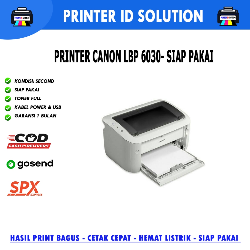 PRINTER CANON LBP 6030 PRINT A4 F4 SIAP PAKAI