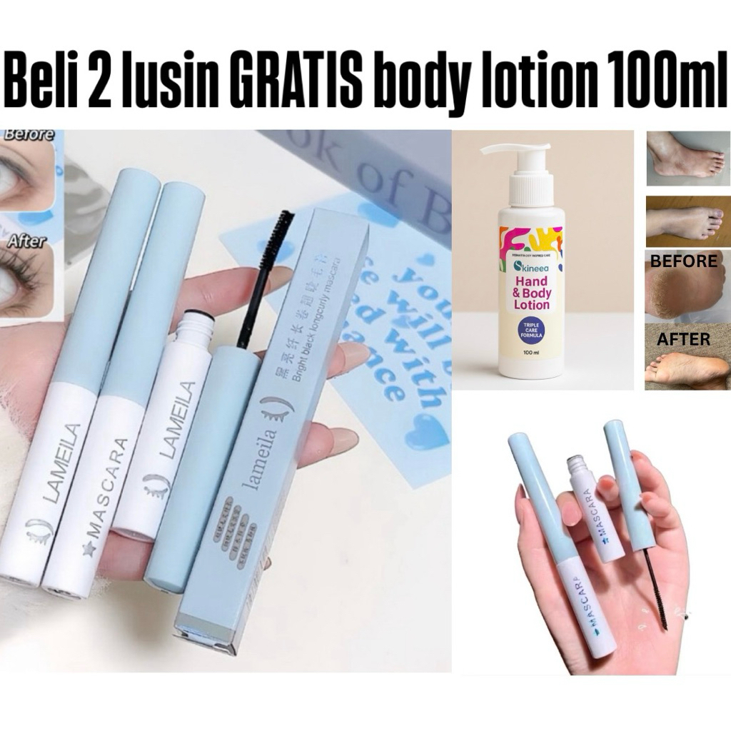 GROSIR LUSINAN Maskara tosca biru LAMEILA waterproof ORIGINAL viral mascara lentik murah