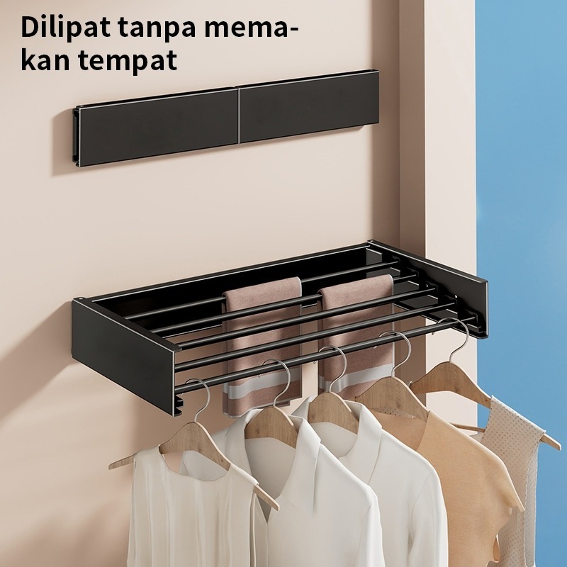 Rak Jemuran Pakaian Lipat Dalam Ruangan Rak Jemuran Pakaian Pakaian Handuk Sepatu Tempel Dinding Bal