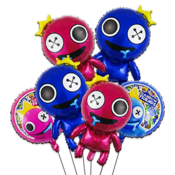Balon Foil Tema Rainbow Friends Untuk Dekorasi Ulang Tahun Anak