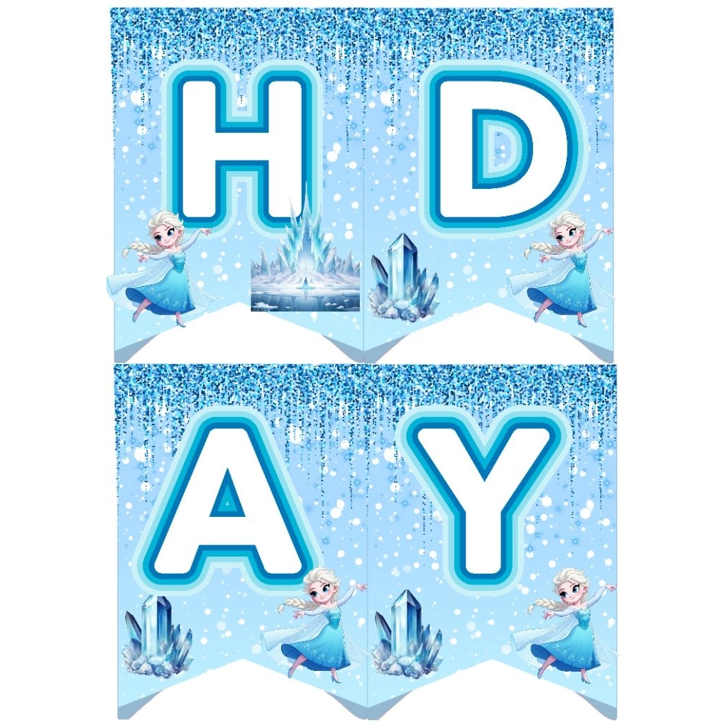 banner ultah elsa frozen