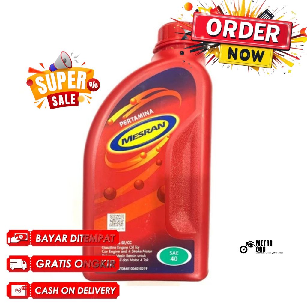 Oli Mesin Mesran Super 800ML sae 20W-50 Oli Mesin Motor 4Tak