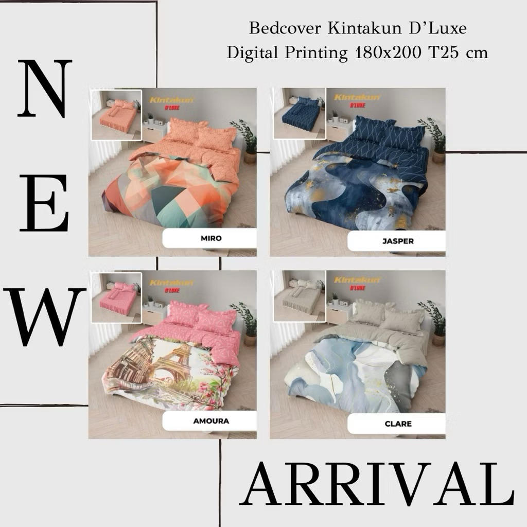 Bedcover + Sprei Rumbai Kintakun D’luxe 180x200 / Bedcover Dluxe