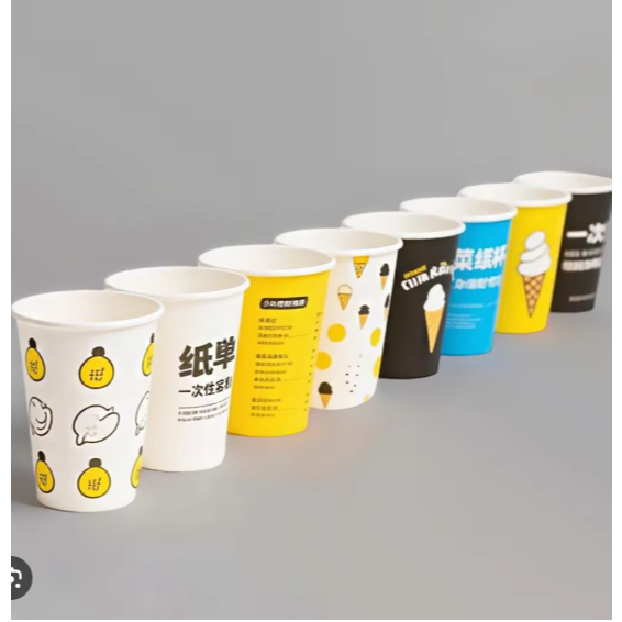 KemasanYA PAPER CUP 16oz MOTIF PRINTING PAPER CUP TINGGI SEDANG + TUTUP ANEKA BENTUK PAPER CUP PRINT