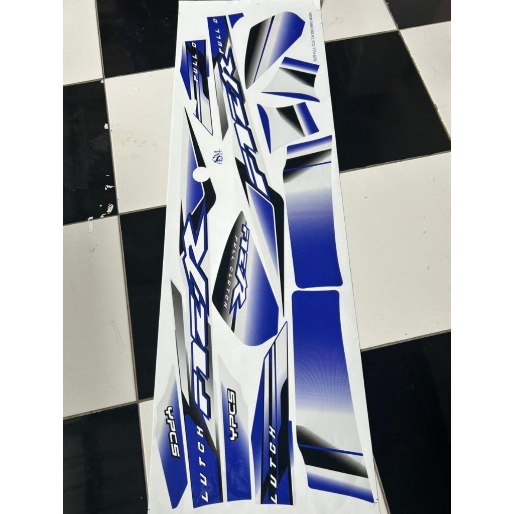 Stiker FIZ R 2003 Biru Putih Custom