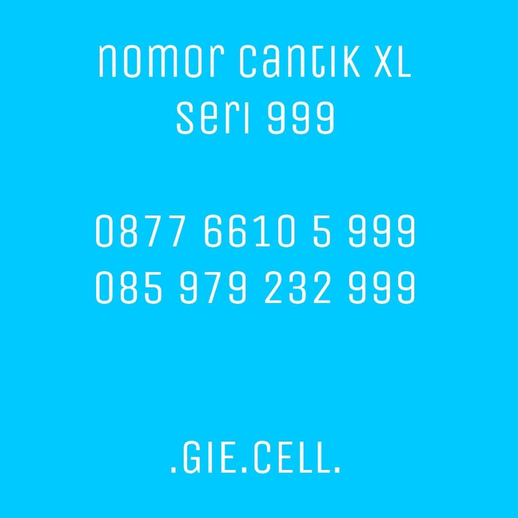 Nomor Cantik XL seri 999
